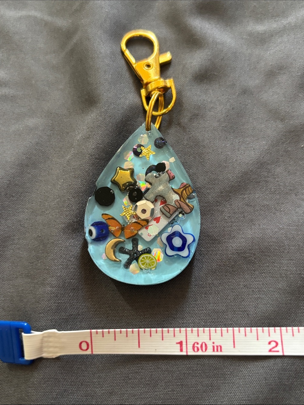 Trinket i-spy style resin bag charm